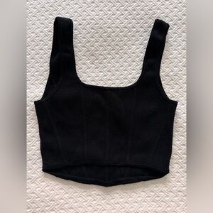 Wilfred Corset sculpt Black Knit Tank Top